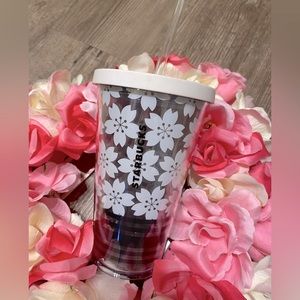 NWT Starbucks Cold ice tumbler White Sakura Limited collection US ice tea coffee
